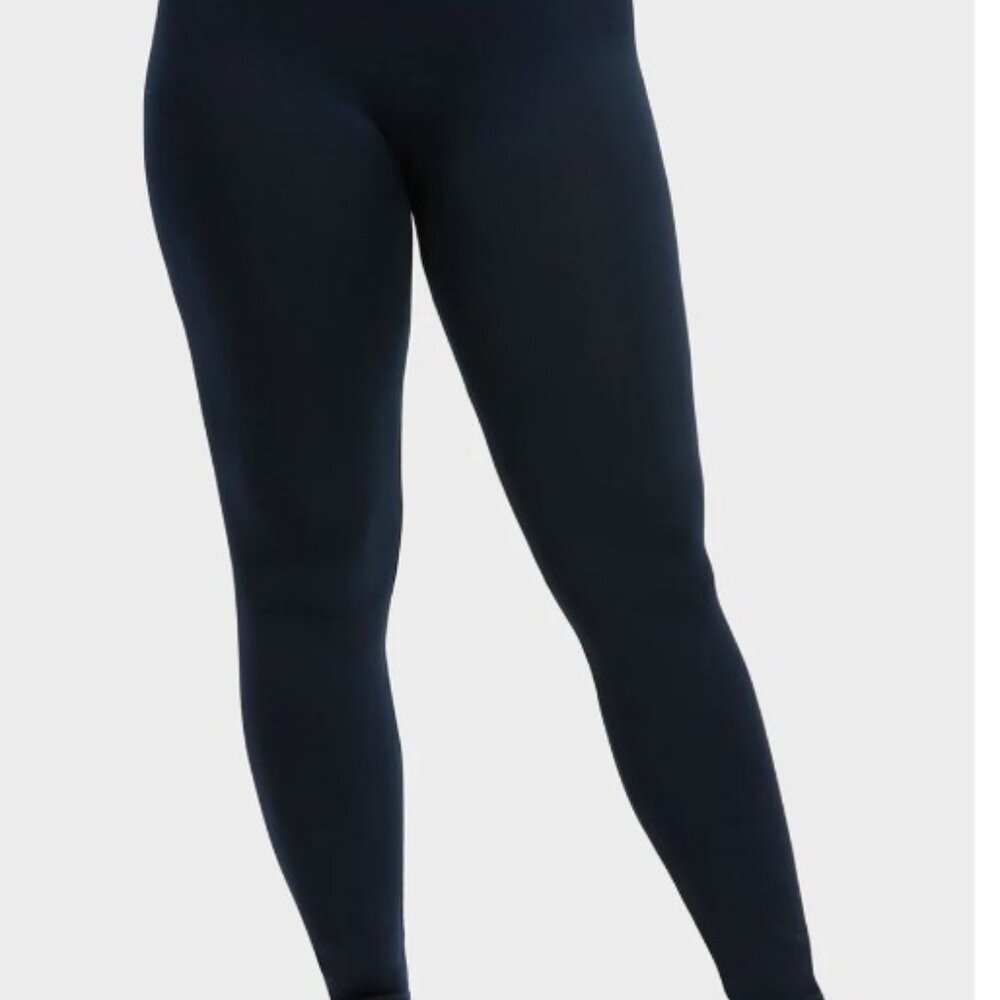 Sofra Navy Textured Leggings | Plus Size | Like New condition - Picture 1 of 7